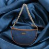 Denim Dancer Crescent Crossbody Handbag For Women – Blue #DC-Blue-02 - Image 3