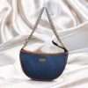Denim Dancer Crescent Crossbody Handbag For Women – Blue #DC-Blue-02 - Image 4