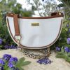 Denim Dancer Crescent Crossbody Handbag For Women – White #DC-White-03 - Image 2
