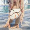 Denim Saddle Bag For Women White #SDB-White-03 - Image 3