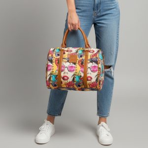 Cool Girl Power Printed Denim Duffle Bag – Fashionable & Spacious Denim Duffle Bag price in Bangladesh